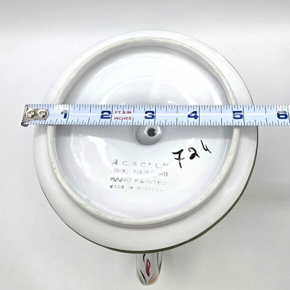 Hand Painted Taper Candle Holder R.C. & Cal Juncal Porto da Mos Ceramic Portugal - Picture 10 of 10